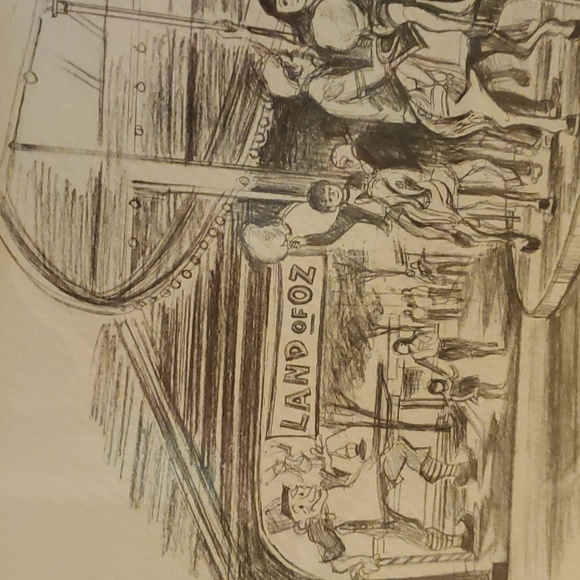 Floyd Berg Numbered Pencil Sketch Merry Go Round - Picture 5 of 7